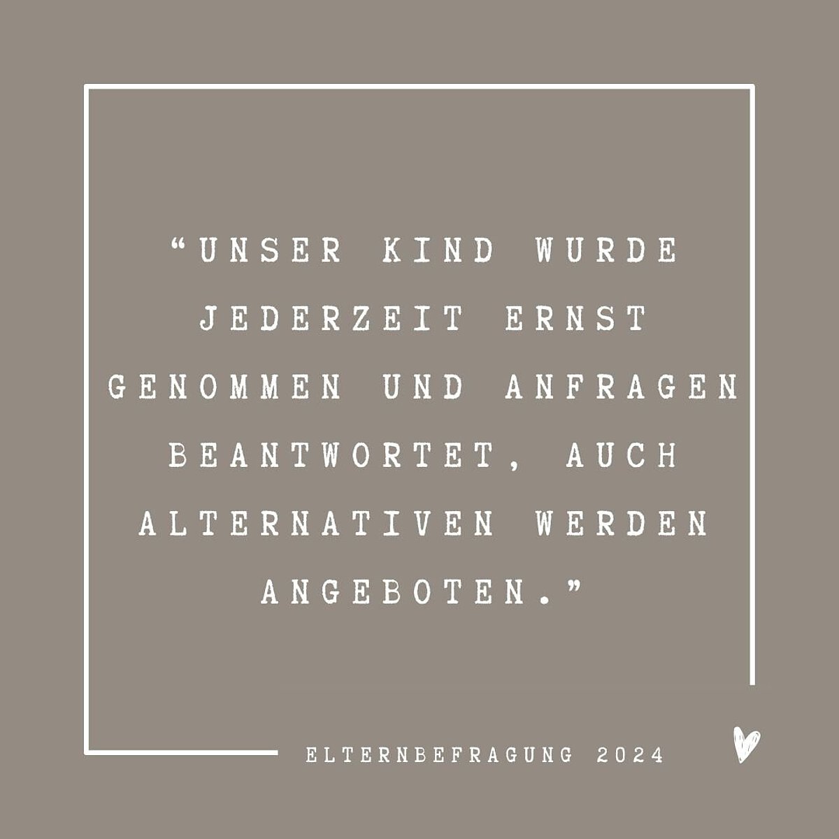 Rückmeldung Elternbefragung Kita Hölderlinstraße