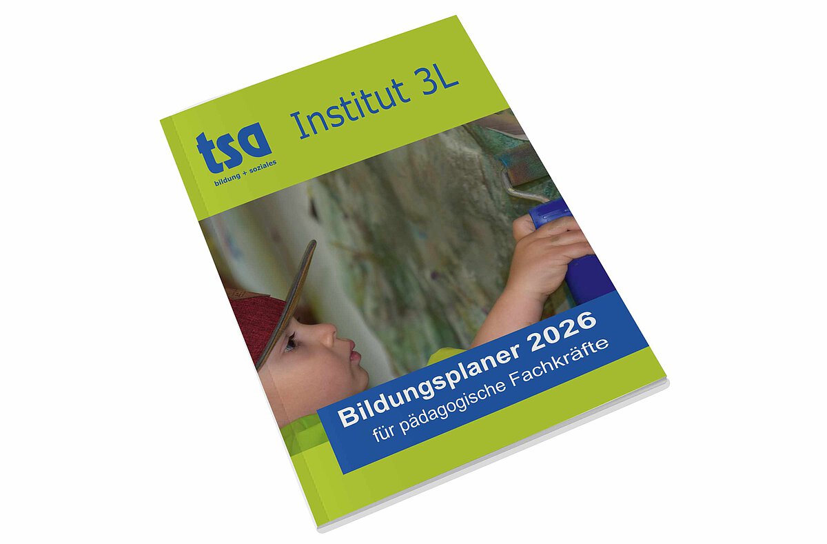 Vorschau Cover auf den digitalen Bildungsplander 2026 des Institut 3L zur Buchung von Fortbildungen und Weiterbildungen für Erzieherinnen und pädagogische Fachkräfte