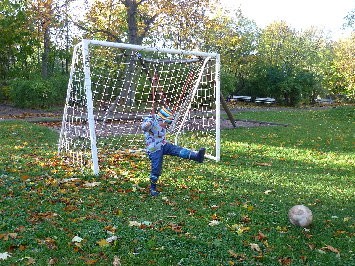 Fußballtor im Außenbereich