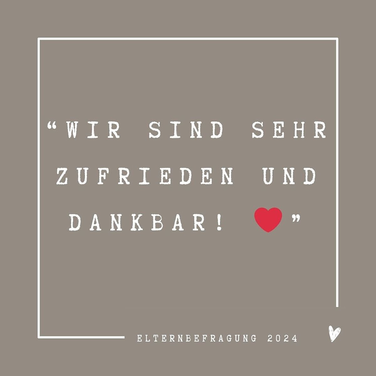 Rückmeldung Elternbefragung Kita Hölderlinstraße