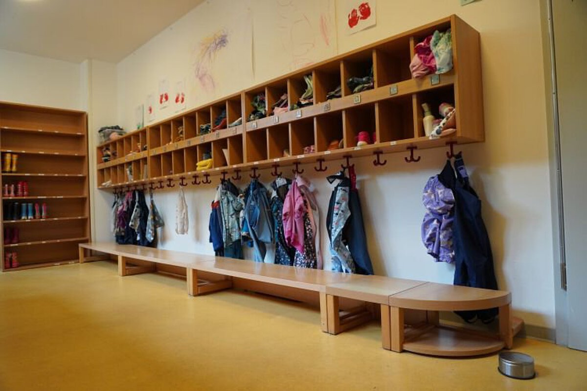 Garderobe Krippe Kita Hölderlinstraße