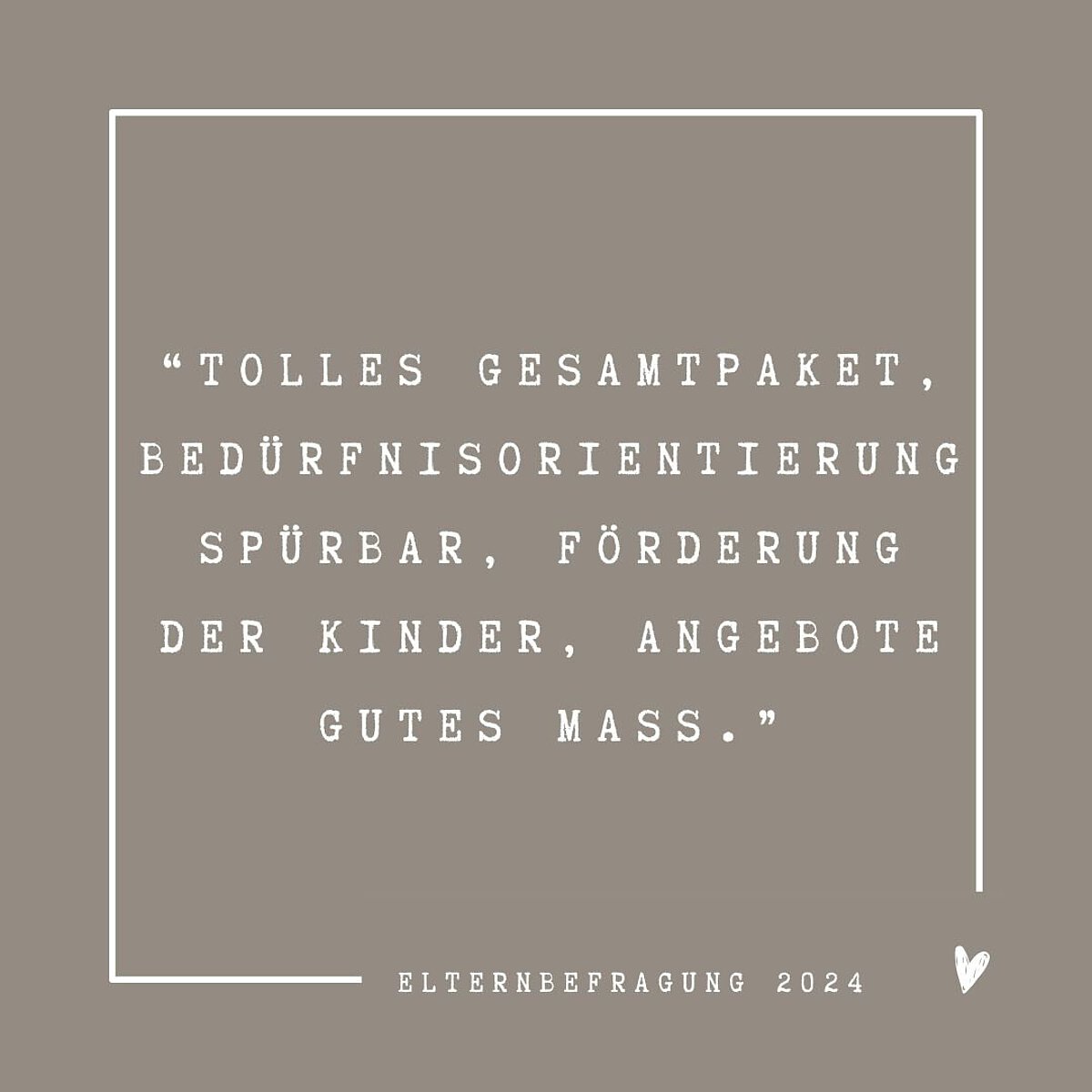 Rückmeldung Elternbefragung Kita Hölderlinstraße