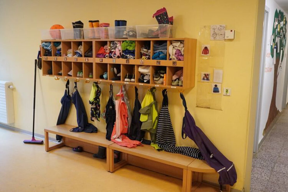 Garderobe Kindergaarten Kita Hölderlinstraße