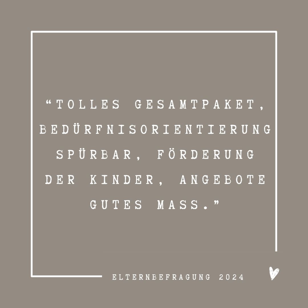 Rückmeldung Elternbefragung Kita Hölderlinstraße