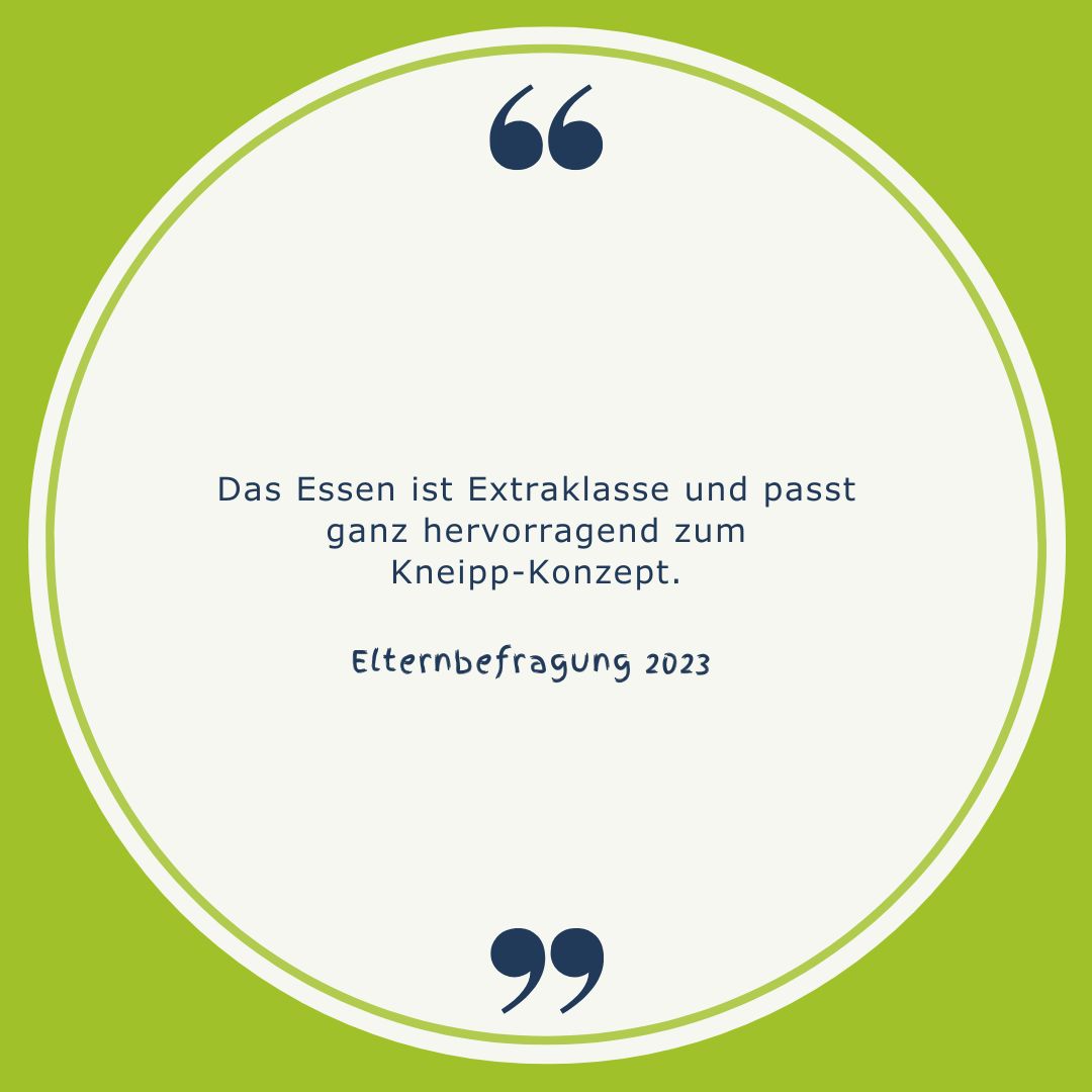 Zitat Elternbefragung zum Essen und Kneipp