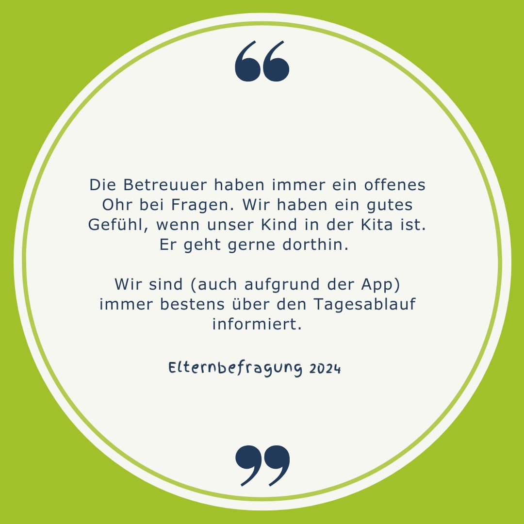 Zitat Elternbefragung zur Kinderbetreuung und Kita App