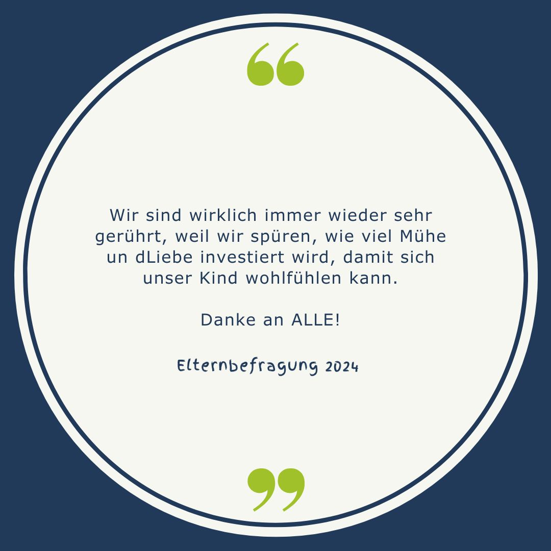 Zitat Elternbefragung mit besten Dank an alle pädagogischen Fachkräfte