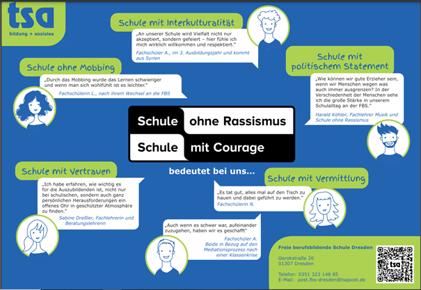 Schaubild, Schule ohne Rassismus, Schule mit Courage, Ausbildung, Erzieher, Sozialassistent